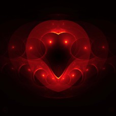 FRACTAL ART DESIGN GREETING CARD Heart Throb